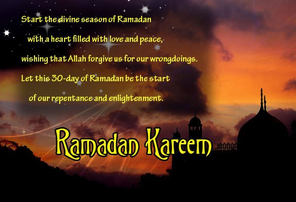 happy ramadan mubarak text